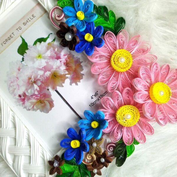 Quilled Flowers Birthday Photo Frame