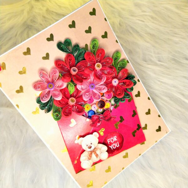 Quilled Flowers In Envelope Greeting Card