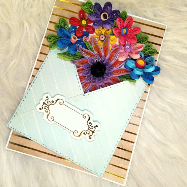 Quilled Flowers In Envelope Greeting Card