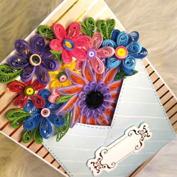 Quilled Flowers In Envelope Greeting Card