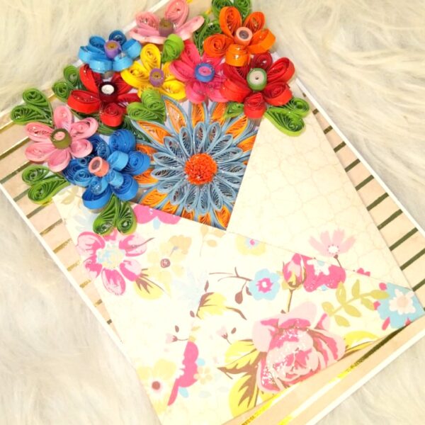 Quilled Flowers In Envelope Greeting Card