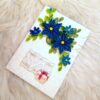 Blue Quilled Flowers Greeting card