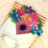 Quilled Flowers In Envelope Greeting Card