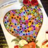 Big quilled heart handmade greeting card