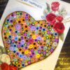 Big quilled heart handmade greeting card