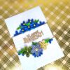 Blue Flowers Happy Birthday Quilled Card