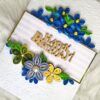Blue Flowers Happy Birthday Quilled Card