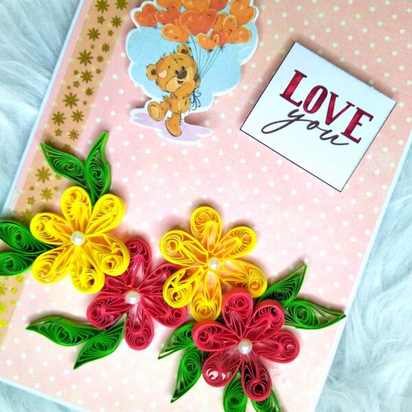 Teddy with Balloon Greeting card - C2