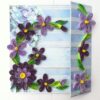 Purple Themed Flowers Mini Scrapbook Greeting Card image