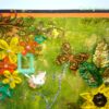 Mixed Media Green Themed Quilled Greeting Card Cum Scrapbook image