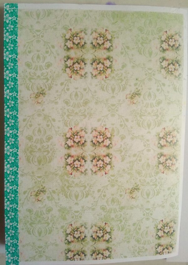 Mixed Media Green Themed Quilled Greeting Card Cum Scrapbook image