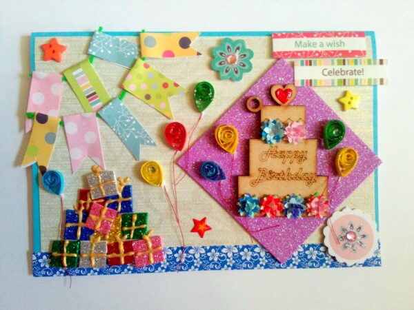 Sparkling Happy Birthday Greeting Card image