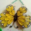Sparkling Quilled Butterfly and Flowers Greeting Card image