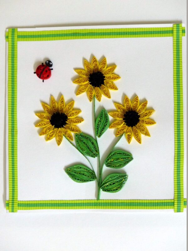 Bright Sunflowers Handmade Greeting Card image Bright Sunflowers Handmade Greeting Card image