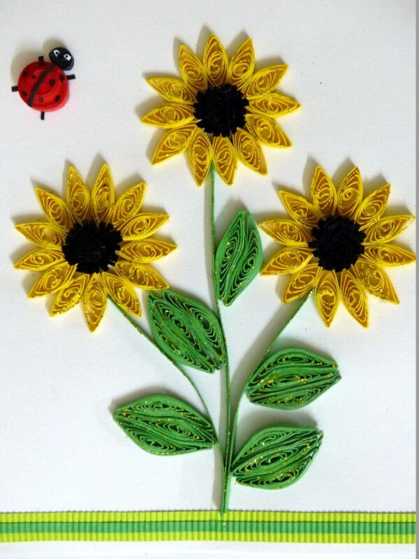 Bright Sunflowers Handmade Greeting Card image Bright Sunflowers Handmade Greeting Card image