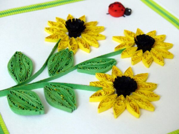Bright Sunflowers Handmade Greeting Card image Bright Sunflowers Handmade Greeting Card image