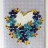 Sparkling Blue Flowers In A Heart Greeting Card image