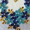 Sparkling Blue Flowers In A Heart Greeting Card image