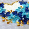 Sparkling Blue Flowers In A Heart Greeting Card image