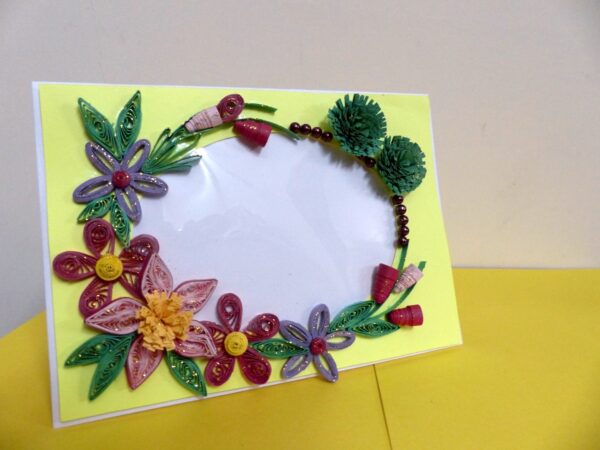 Awesome Bright Yellow Photo Frame Greeting Card image Awesome Bright Yellow Photo Frame Greeting Card image