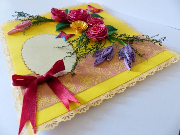 Modern Yellow Shaded Greeting Card image Modern Yellow Shaded Greeting Card image