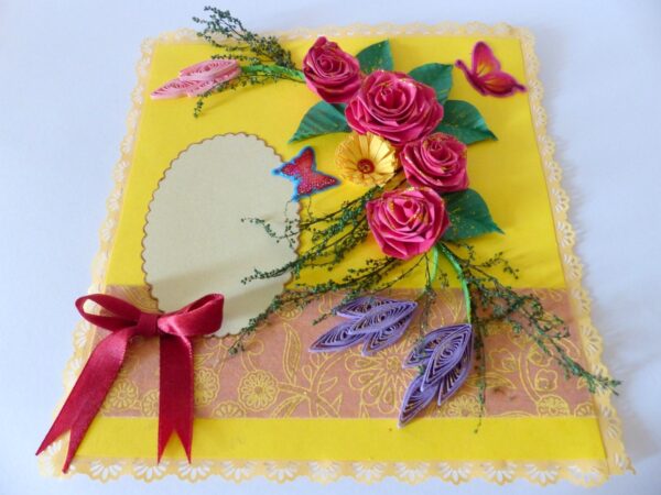 Modern Yellow Shaded Greeting Card image Modern Yellow Shaded Greeting Card image
