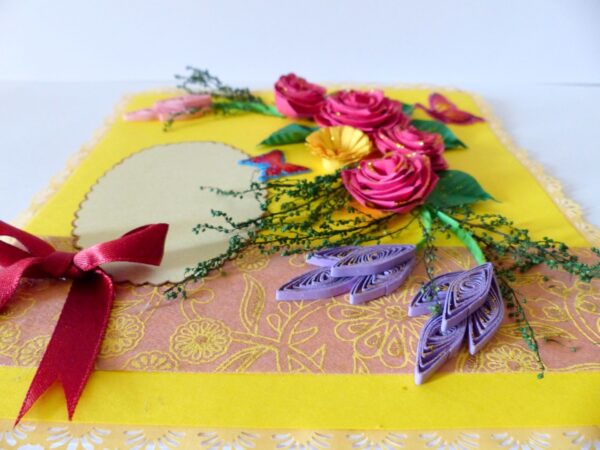 Modern Yellow Shaded Greeting Card image Modern Yellow Shaded Greeting Card image