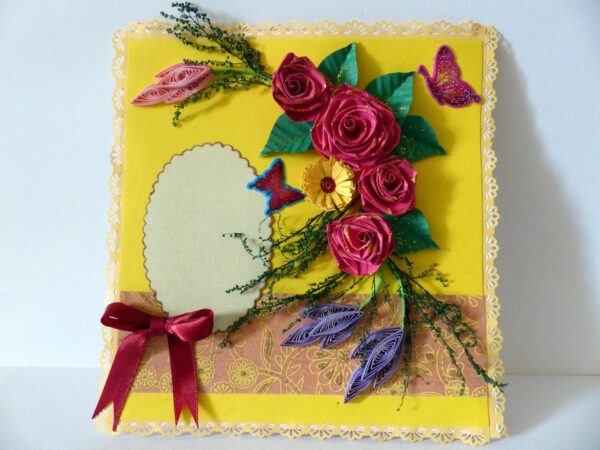 Modern Yellow Shaded Greeting Card image Modern Yellow Shaded Greeting Card image