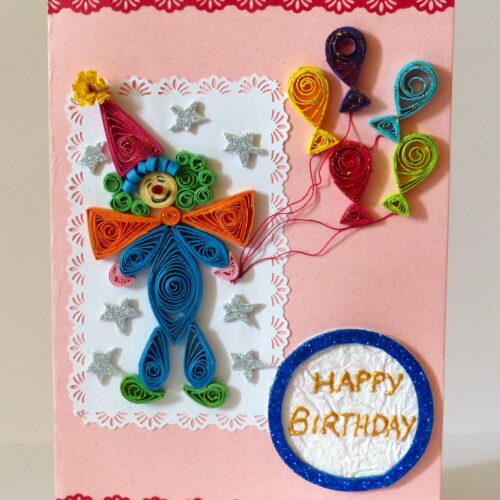 Happy Birthday Joker With Balloons Greeting Card image