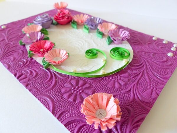 Sweet Purple And Pink Circle Greeting Card image