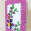 Special Purple Big Flower With Roses Greeting Card image