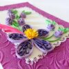Special Purple Big Flower With Roses Greeting Card image