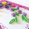 Special Purple Big Flower With Roses Greeting Card image