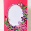 Pink Flowers Photo Frame Greeting Card image Pink Flowers Photo Frame Greeting Card image