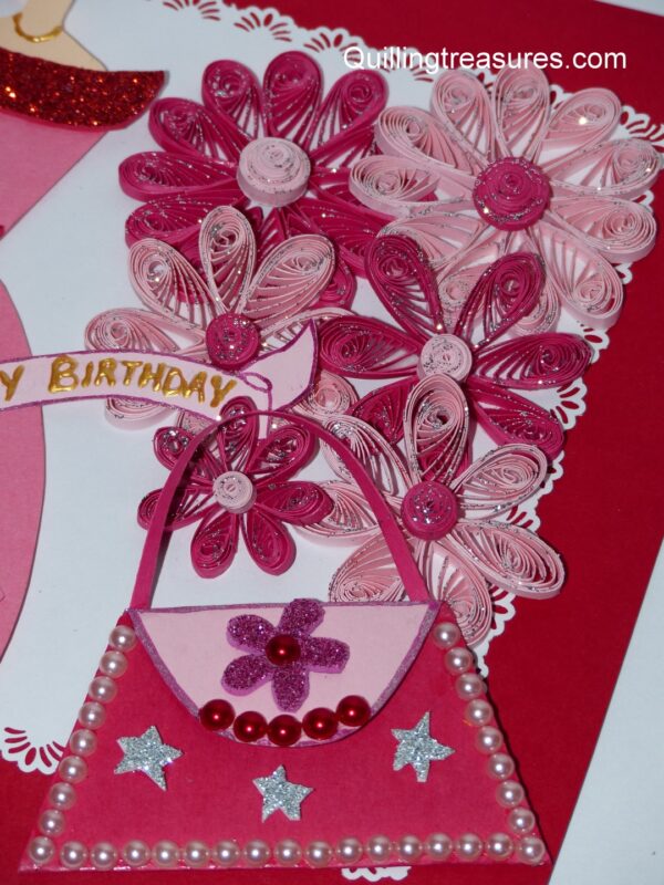 Beautiful Pink Birthday Card For Girl image