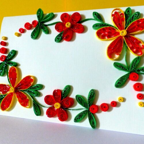 Special Red Flowers Greeting Card image