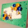 Sweet Blue and Yellow Flowers Greeting Card image