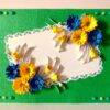Sweet Blue and Yellow Flowers Greeting Card image