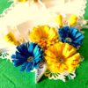 Sweet Blue and Yellow Flowers Greeting Card image