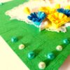 Sweet Blue and Yellow Flowers Greeting Card image