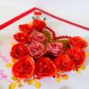 Red Roses And Pink Roses Greeting Card image