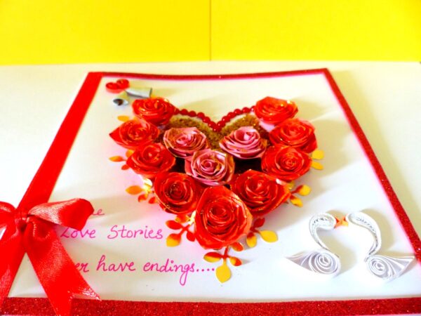 Red Roses And Pink Roses Greeting Card image