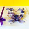 Purple Flowers and Roses In Heart Greeting Card image