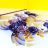 Purple Flowers and Roses In Heart Greeting Card image