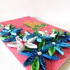 Blue and White Flowers with Candles Greeting Card image