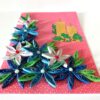 Blue and White Flowers with Candles Greeting Card image