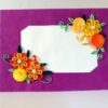 Corner Flowers Purple Base Greeting Card image Corner Flowers Purple Base Greeting Card image