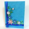 Blue Base Corner Flower Greeting Card image Blue Base Corner Flower Greeting Card image