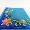 Blue Base Corner Flower Greeting Card image Blue Base Corner Flower Greeting Card image