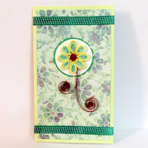 Green Theme Printed Base Greeting Card image